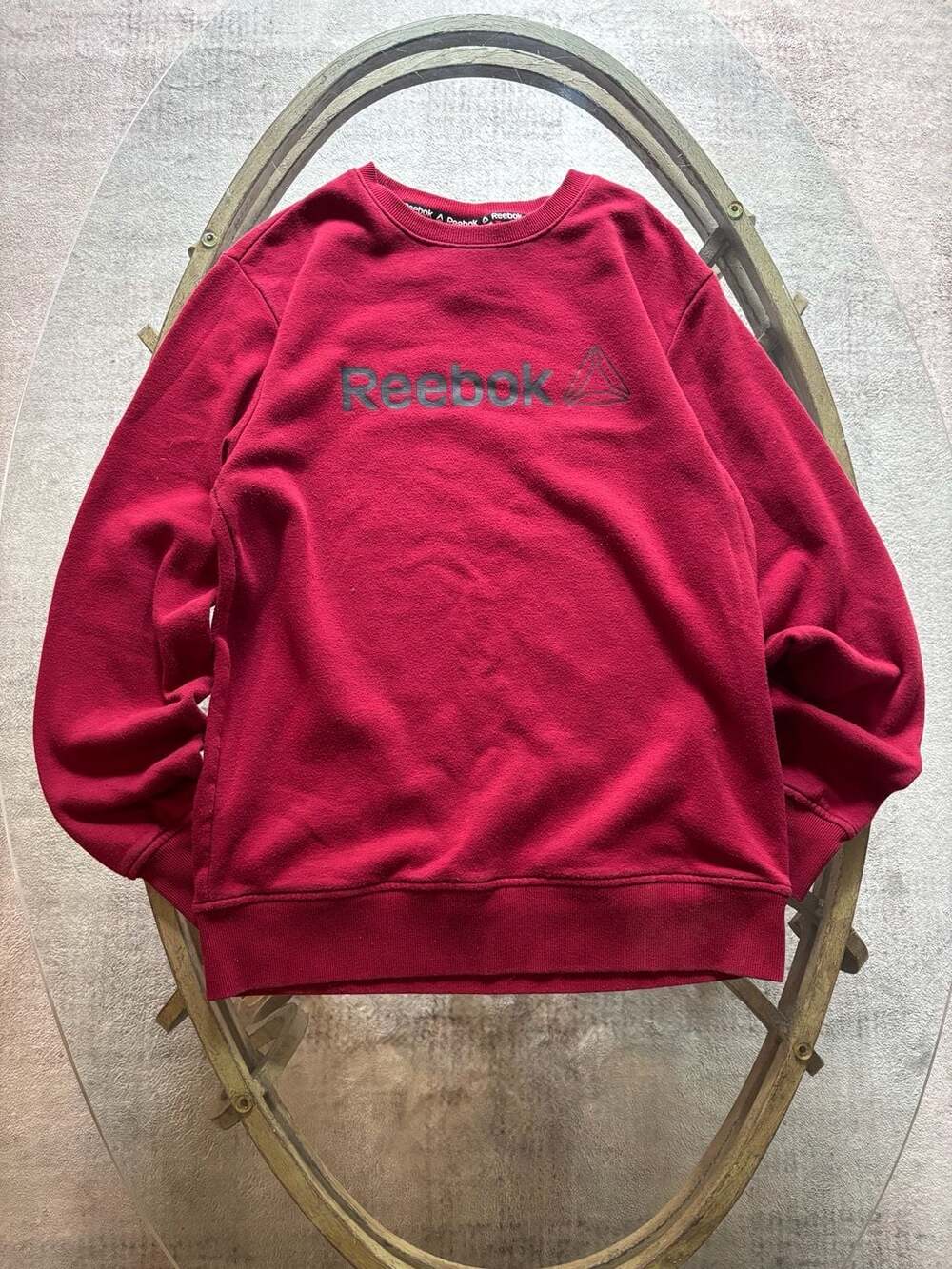 Reebok Logo Graphic Crewneck Sweatshirt Red Size S